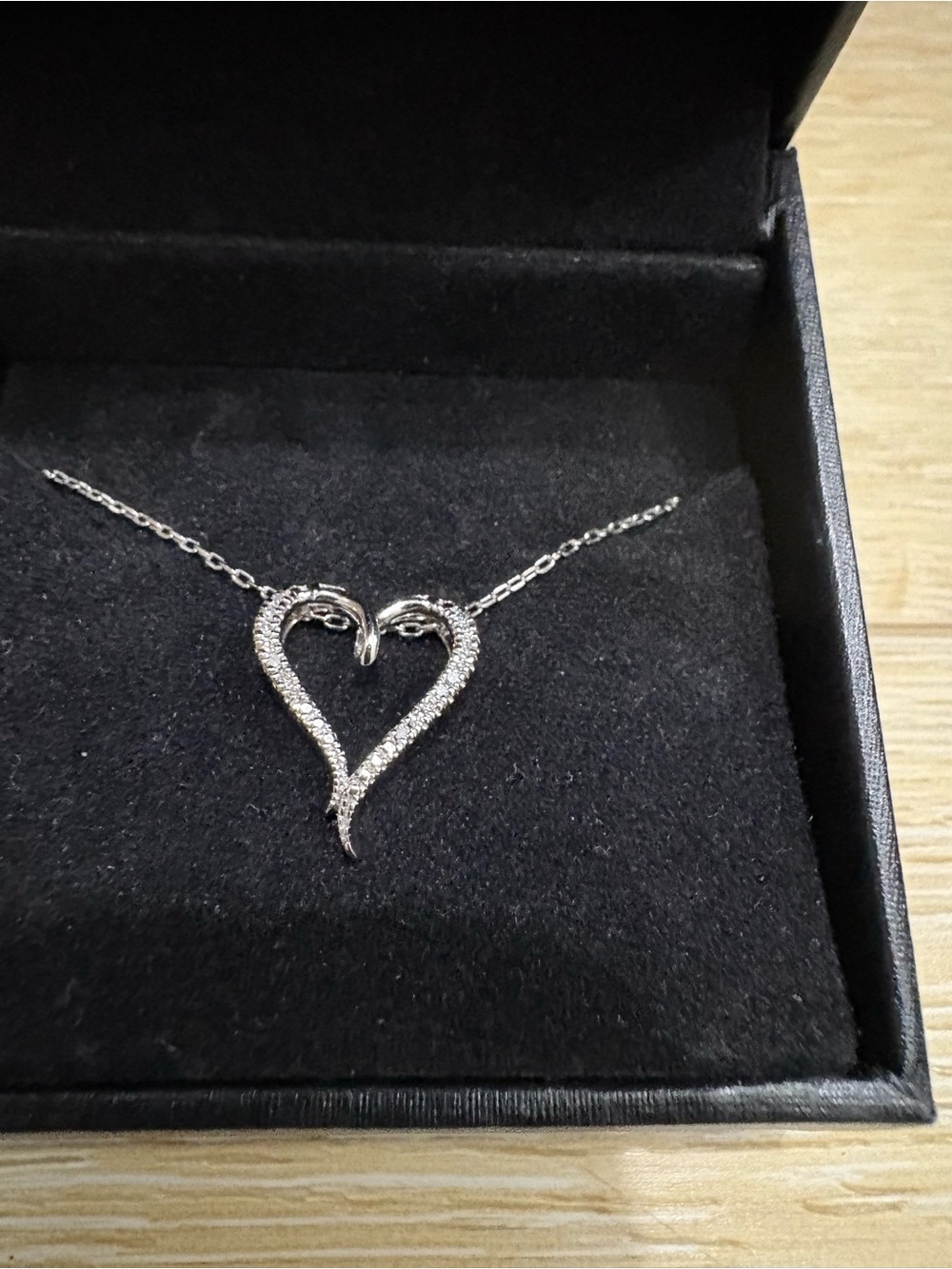 Diamond Accent Heart Necklace $30.00 Sterling Silver 18”